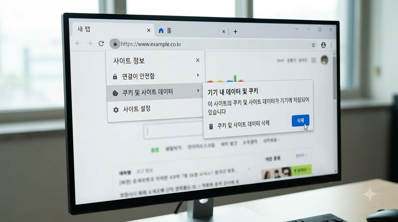 로그인 유지하며 특정 웹사이트 쿠키·캐시만 선별 삭제하는 방법